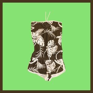 WESC vintage-style Hawaiian romper cover up XS